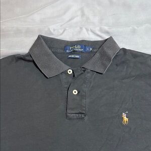 Polo by Ralph Lauren Men's Dark Gray Polo Shirt